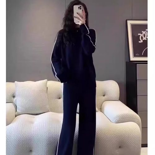 大码时尚运动服套装女春秋胖MM宽松洋气卫衣休闲两件套跑步300斤