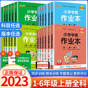 2023小学学霸作业本一年级二年级三四五六年级上册下册语文数学英语科学同步练习册全套同步训练人教版北师大课时作业天天练测试