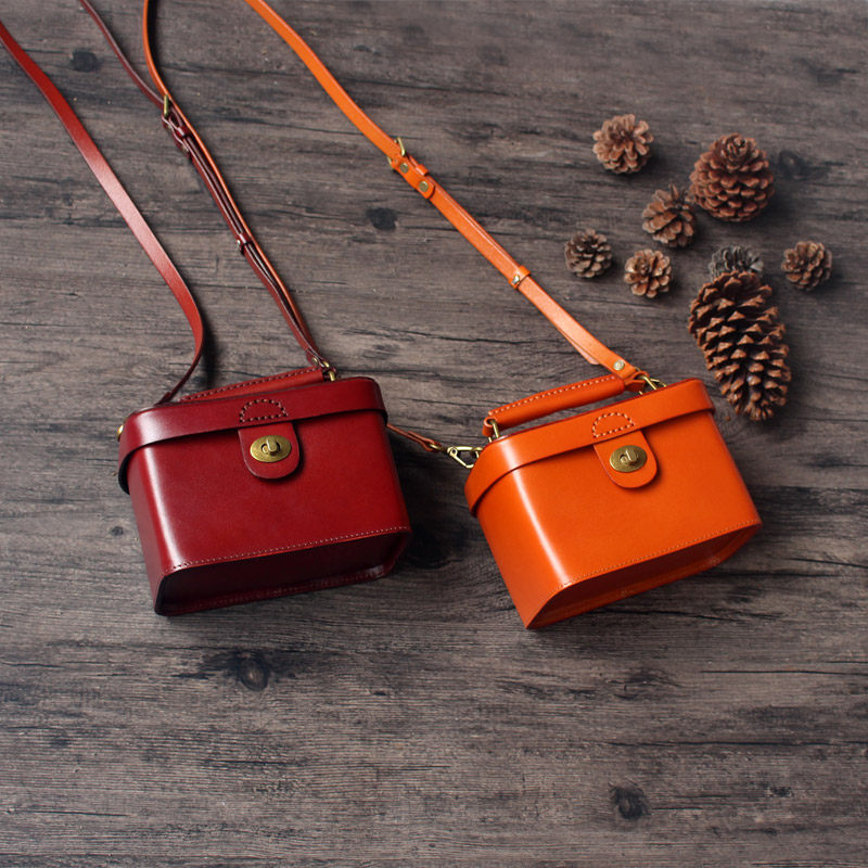 vintage复古小方包斜挎真皮纯手工盒子箱子包包女2025时尚潮流行,箱包皮具/热销女包/男包,小方包,淘宝优惠券,粉丝福利购,淘宝优惠卷