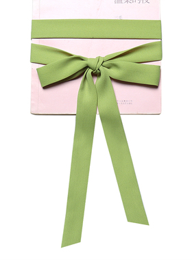 果绿色雪纺飘带腰带丝巾细窄长条小围巾百搭领带女装饰细长丝带