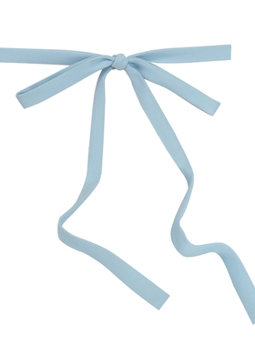 淡蓝色天蓝优质雪纺超长细腰带绑后背带子打装饰蝴蝶结发带可定制
