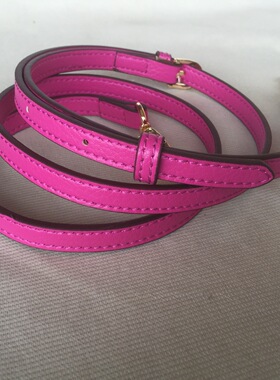 MK替换荔枝纹梅红色肩带斜挎女士包包带子配件真皮包背包带1.8宽