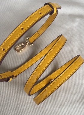 蔻驰MK适用包带荔枝纹黄色肩带斜挎包包带子配件真皮TB小水桶包带