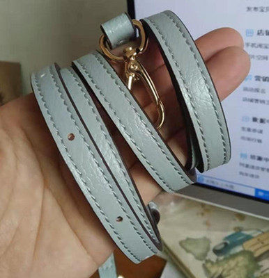 替换荔枝纹浅蓝色斜挎女士背包带