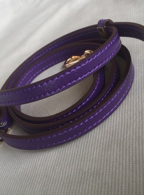 MK替换荔枝纹深紫色肩带斜挎女士包包带子配件真皮包背包带1.8宽