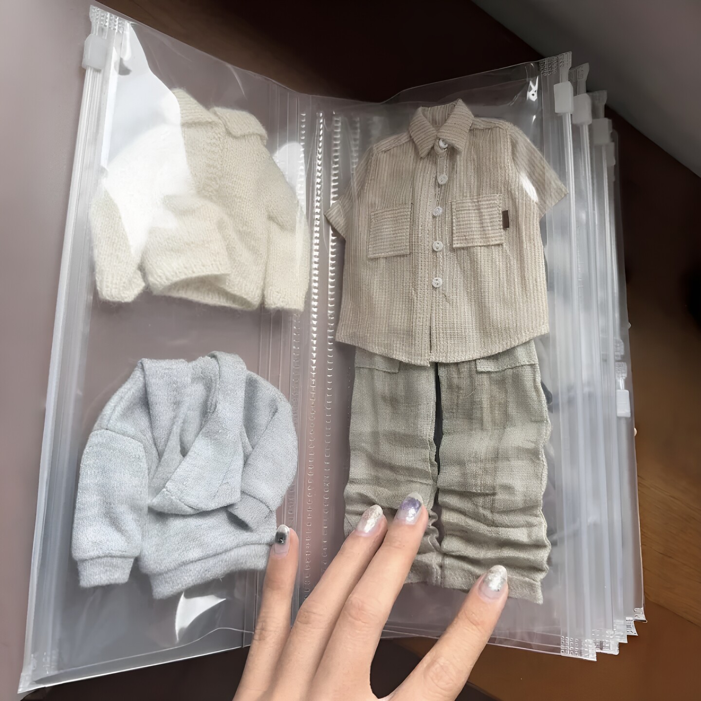 bjd娃衣收纳册透明防尘袋图片