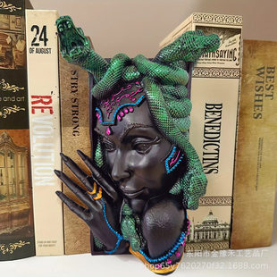 饰树脂工艺品 nook跨境美杜莎书角书立幻想书架装 跨境Medusa Book