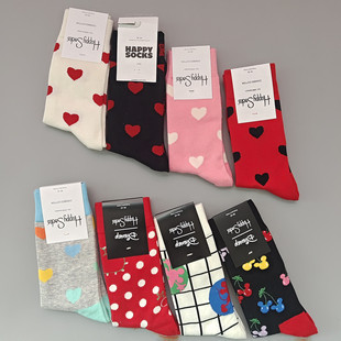 款 中筒四季 女士潮袜 中筒袜棉袜子百搭时尚 happy嗨皮袜子女新款