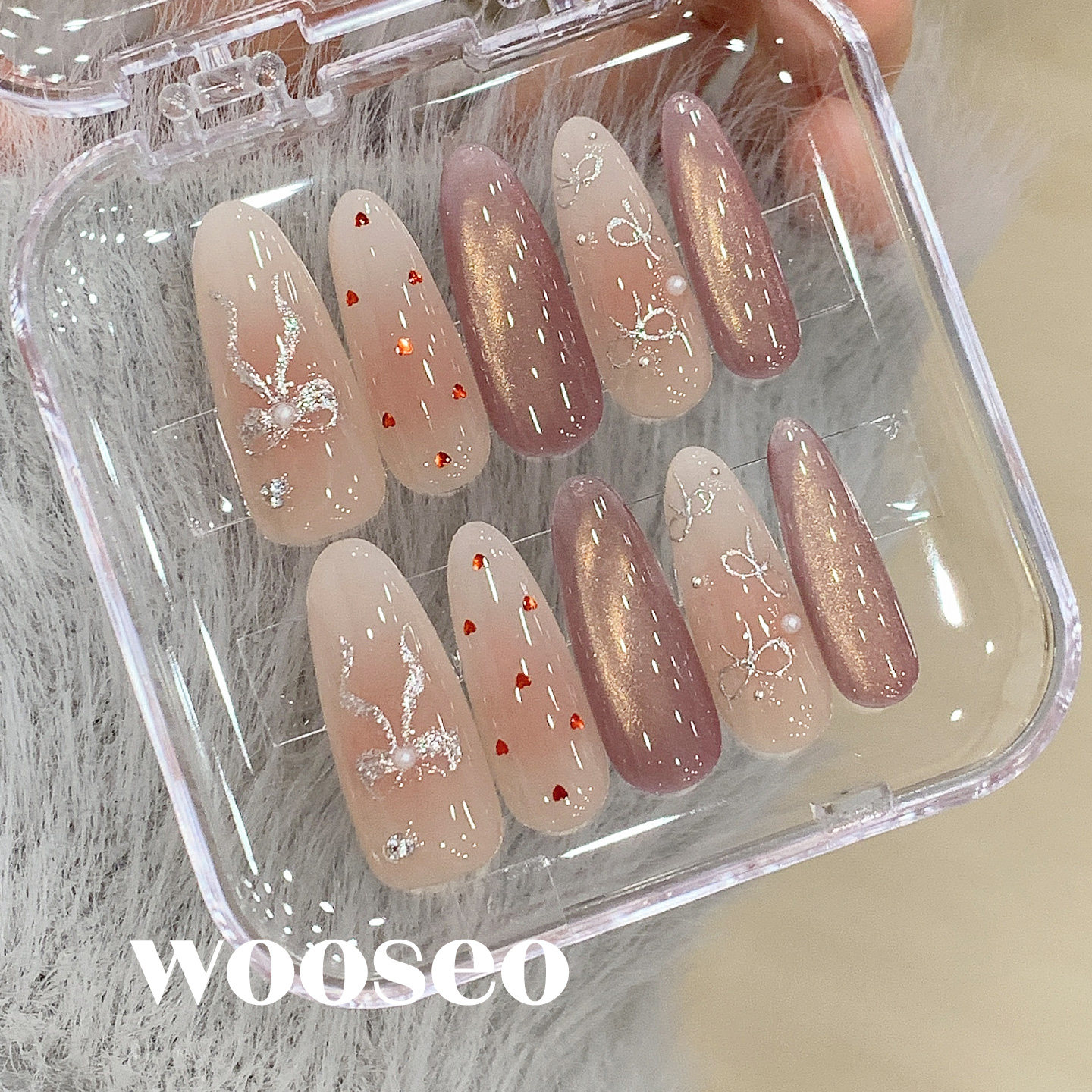 猫眼穿戴甲中长款秋冬高级感富家千金指甲贴片2026款手工穿戴美甲,彩妆/香水/美妆工具,穿戴甲/甲片,淘宝优惠券,粉丝福利购,淘宝优惠卷