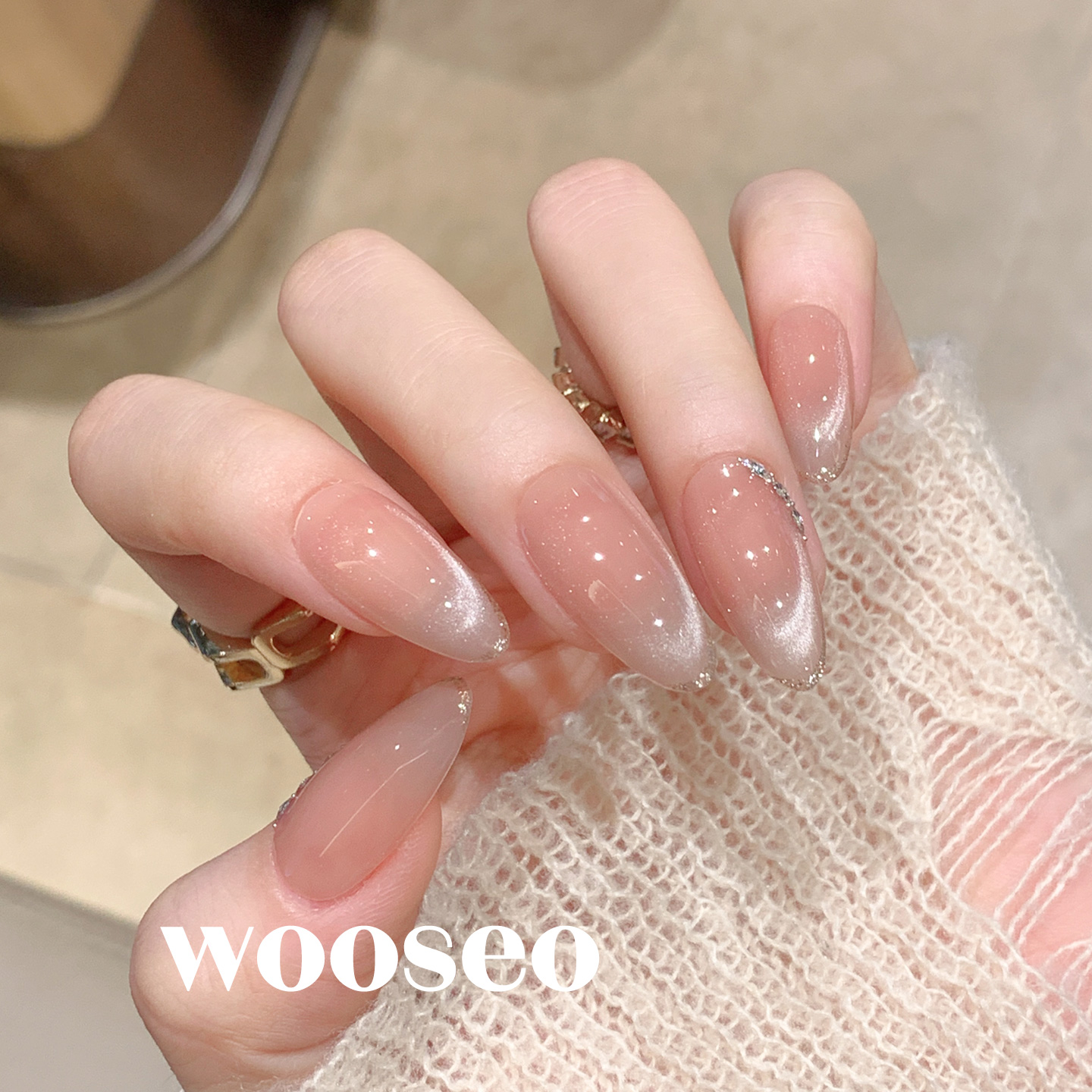 精致绝美超显白富家千金美甲贴片