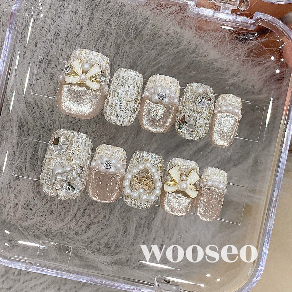 法式猫眼穿戴甲短款秋冬高级感手工指甲贴片2026新款过年穿戴美甲,彩妆/香水/美妆工具,穿戴甲/甲片,淘宝优惠券,粉丝福利购,淘宝优惠卷