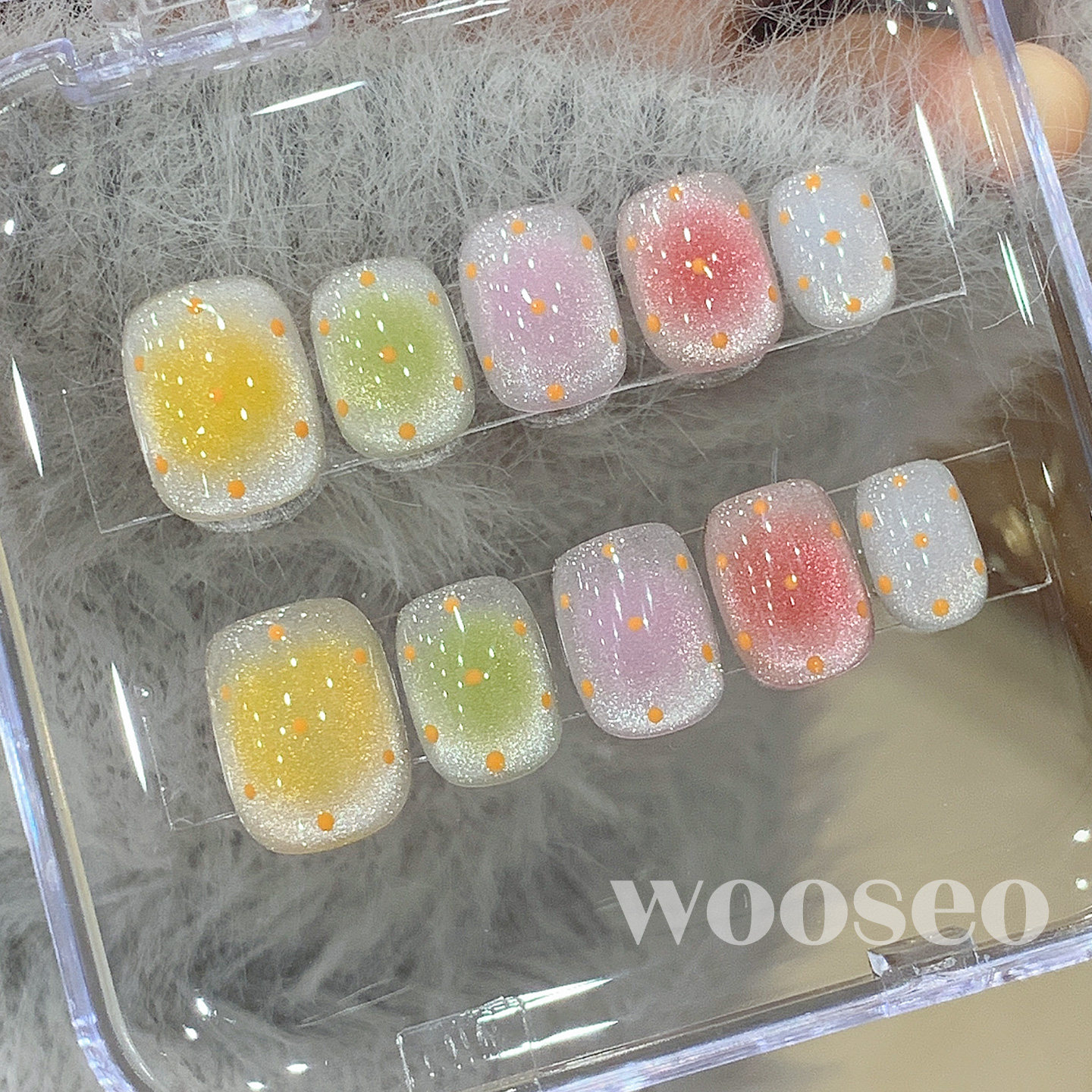 波点猫眼美甲穿戴甲短款高级感手工甲片穿戴式2026纯新款指甲贴片,彩妆/香水/美妆工具,穿戴甲/甲片,淘宝优惠券,粉丝福利购,淘宝优惠卷