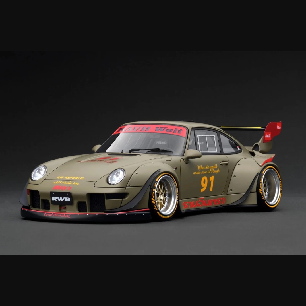 现货 IG IG3626 1:18 保时捷 RWB 993 WORK Meister M1 树脂车模