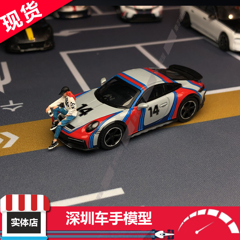 现货 MINIGT 964 1:64 保时捷911达喀尔#14“拉力赛1974“合金