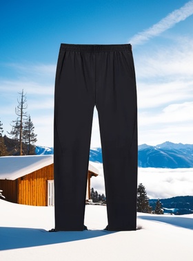 安踏运动裤男2025冬季新款加绒保暖舒适梭织速干直筒裤152547510N