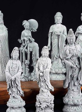 中式神话造像大赏观世音佛陀古典家居寺庙装饰防水鱼缸造景工艺品