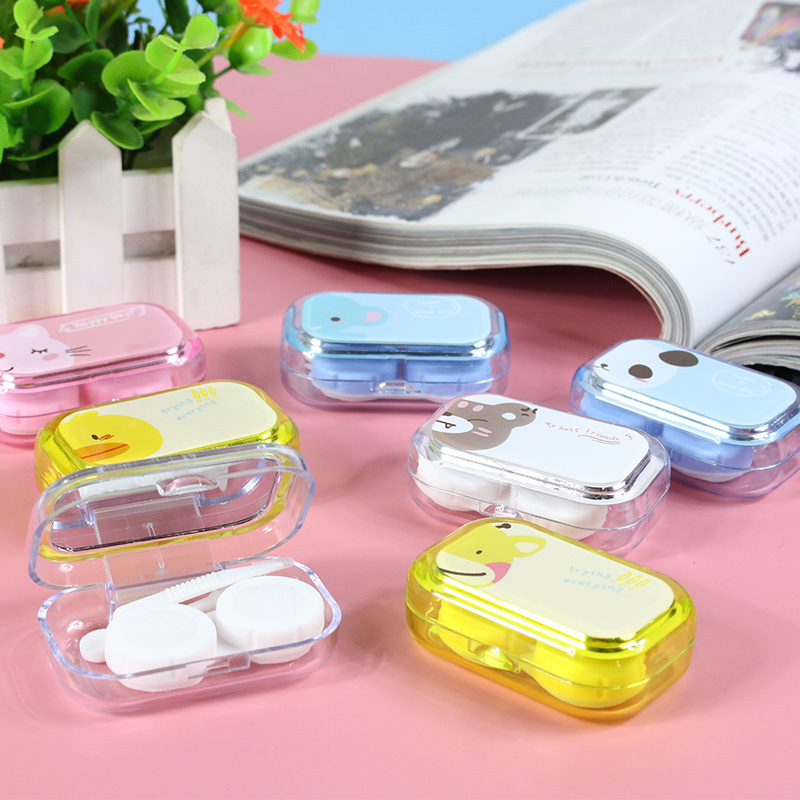 Cartoon Contacts Portable Take it with you myopia Companion box US-pupil Double-box Care Box colour randomin the  ZIPPO/Swiss Army Knife/Glasses , Glasses accessories,Care agent , Contact lenses companion box  category - from Buy2taobao.com to provide professional Taobao agent buy service