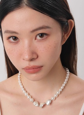 GetEmON原创高级感明星轻奢小众情侣巴洛克珍珠嘻哈潮锁骨项链