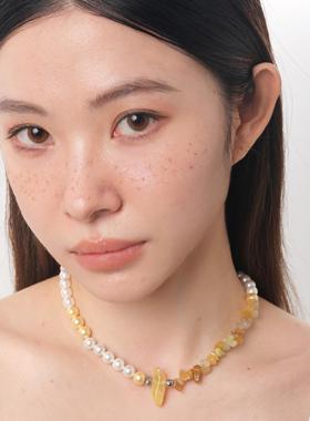 GetEmON【梦想家57号】质感贝珠拼接项链博主推荐度假轻奢风小众