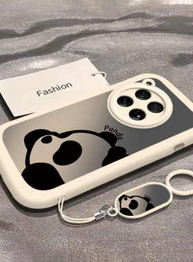 一加ACE5手机壳一加ACE5pro趴睡熊猫可爱情侣ace3气囊oneplusACE5男女款1+高级感全包pro防摔硅胶软壳