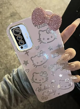 羽纱kt猫vivoX50手机壳V2001A情侣全包防摔软高级男女可爱套外壳