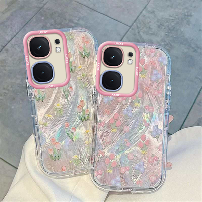 雏菊郁金香IQOOneo9spro+手机壳IQOO Neo 3爱酷Neo 5新7全包8防摔9薄10软11硅胶12pro高级13男女可爱套外情侣