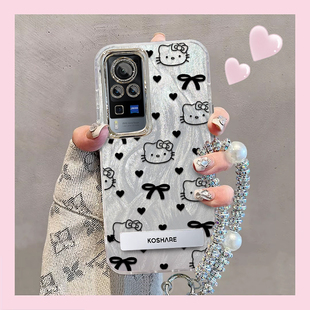 精孔kt猫vivoX60Pro手机壳V2047A情侣全包防摔高级男女可爱套外壳