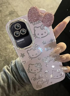 羽纱kt猫红米K50Pro手机壳22011211C情侣全包防摔男女可爱套外壳