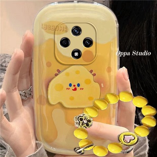 Hi nova9z/9se/9pro手机壳雷鸟ff1可爱f810黄色奶酪nova9/9se/9pro卡通防摔硅胶软女创意全包气垫保护套