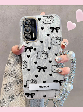 精孔kt猫realme真我Q3Pro手机壳RMX2205情侣全包防摔女可爱套外壳