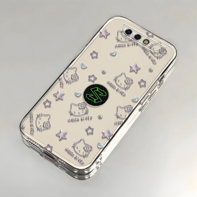 凯蒂猫黑鲨游戏手机手机壳透明全包防摔软硅胶高级男女可爱套外壳