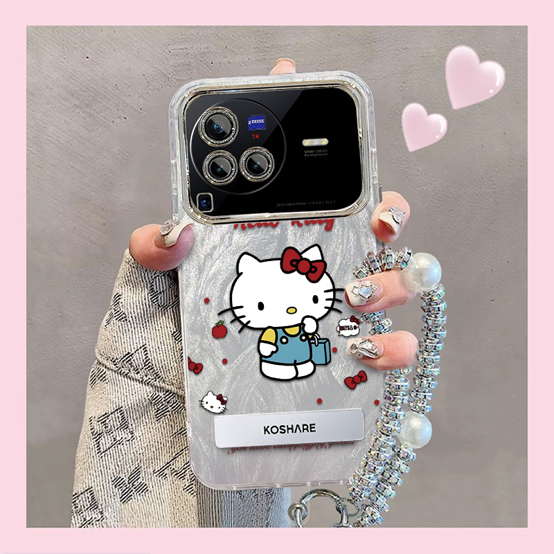 羽纱kt猫vivoX80Pro手机壳V2185A情侣全包防摔高级男女可爱套外壳