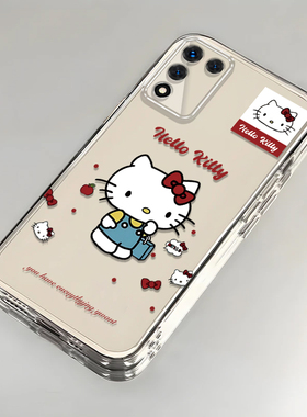 卡通kt猫realme真我Q3s壳透明RMX3461全包防摔男女可爱套外壳