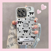 精孔kt猫红米K70手机壳23113RKC6C情侣全包防摔软男女可爱套外壳