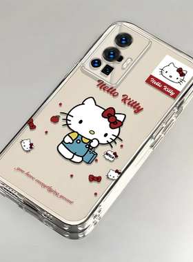 卡通kt猫vivoX70Pro壳透明V2134A全包防摔高级男女可爱套外壳
