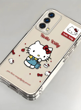 卡通kt猫realme真我Q3Pro狂欢版壳透明RMX3142全包防摔可爱套