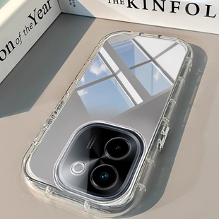 VIVO Y200手机壳i透明Y100新Y300pro镜面Y75S泡芙Y73s气囊Y76S男E女Y77高级Y72T潮全包Y70S防摔Y78软VIVOY200