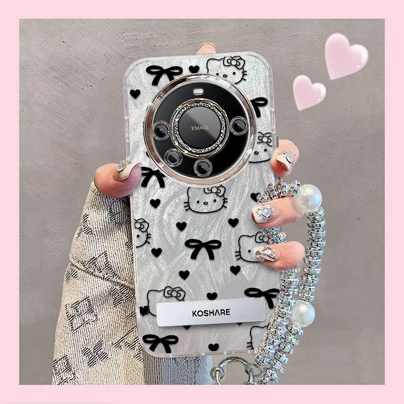 精孔kt猫华为Mate60Pro手机壳ALN-AL80情侣全包防摔女可爱套外壳