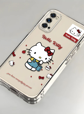 卡通kt猫OPPOReno4壳透明PDPM00全包防摔高级男女可爱套外壳