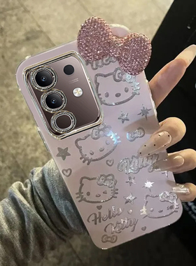 羽纱kt猫iQOOZ10x手机壳情侣全包防摔薄软硅胶高级男女可爱套外壳