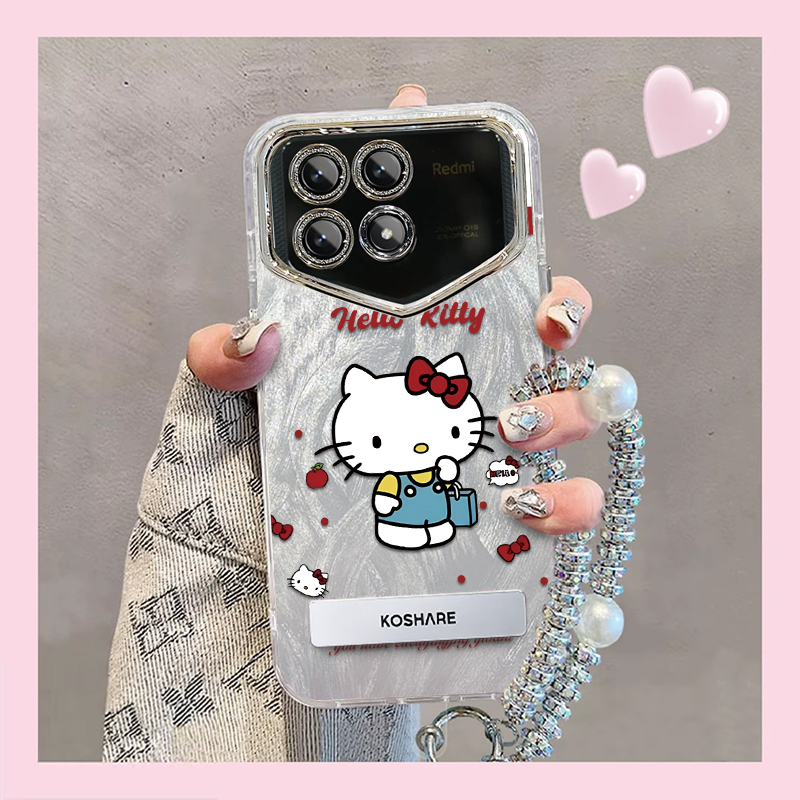 羽纱kt猫红米K70Pro冠军版手机壳情侣全包防摔高级男女可爱套外壳