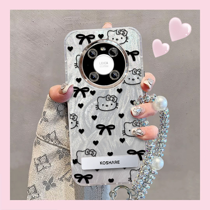 精孔kt猫华为Mate40E手机壳情侣全包防摔硅胶高级男女可爱套外壳