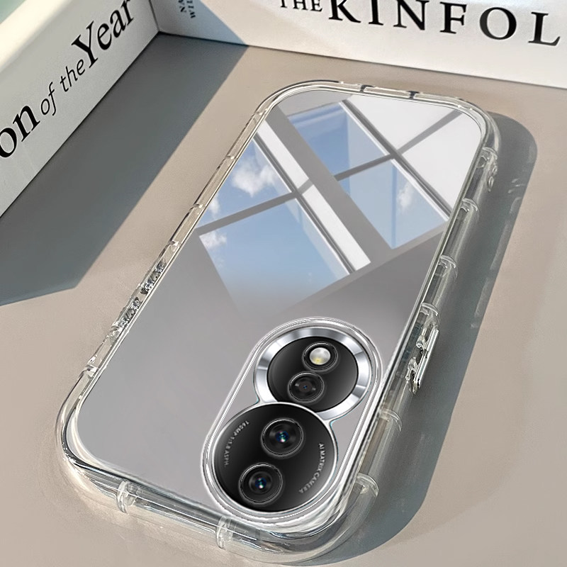 荣耀80手机壳20青春版透明新70 PRO镜面30泡芙se气囊i男X 50女60高级10潮90 GT全包100防摔200潮300软honor