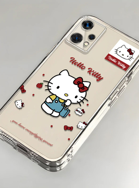 卡通kt猫realme真我V25壳透明RMX3475全包防摔男女可爱套外壳