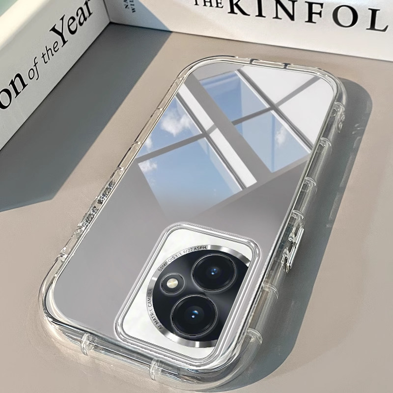 荣耀100手机壳20青春版透明新70 PRO镜面30泡芙se气囊i男X 50女60高级10潮80 GT全包90防摔200潮300软honor