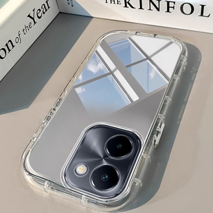 VIVO Y100i手机壳i透明Y200新Y300pro镜面Y75S泡芙Y73s气囊Y76S男E女Y77高级Y72T全包Y70S防摔Y78软VIVOY100i