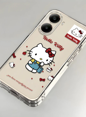 卡通kt猫红米Turbo4壳透明24129RT7CC全包防摔男女可爱套外壳