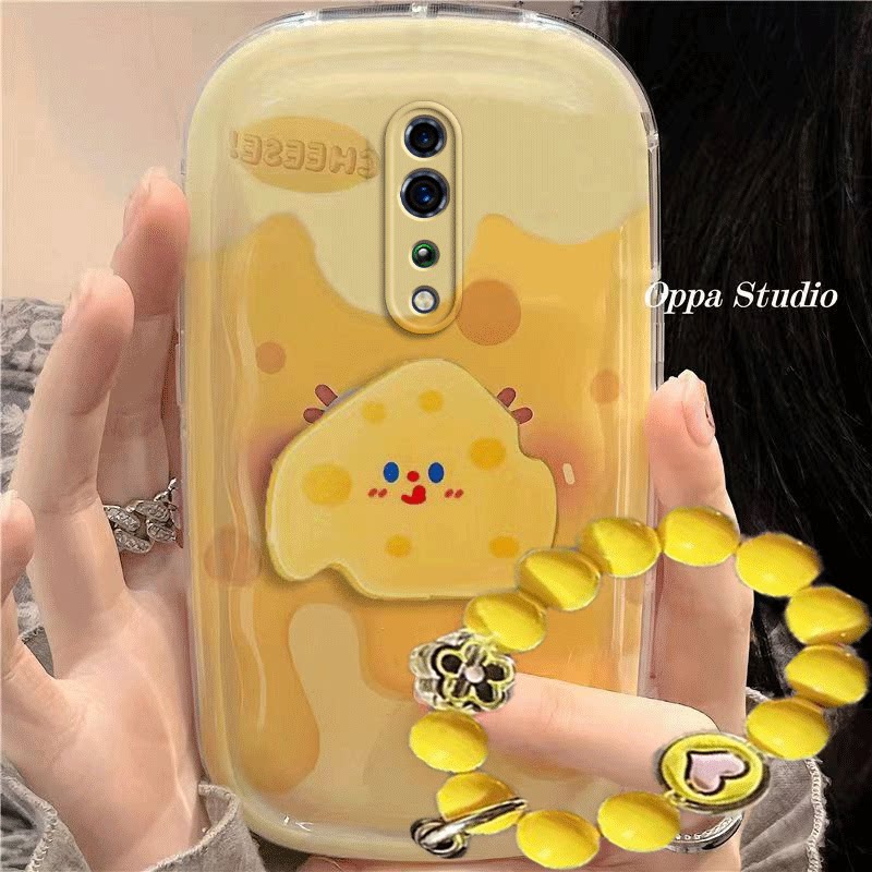 oppo Renoz手机壳可爱黄色奶酪Renoz卡通防摔硅胶软女创意全包气垫保护套
