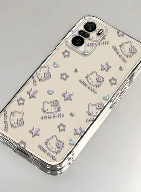 凯蒂猫红米K40Pro手机壳透明M2012K11C全包防摔软男女可爱套外壳
