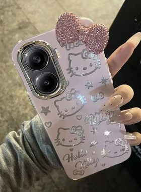 羽纱kt猫红米Turbo4手机壳24129RT7CC情侣全包防摔男女可爱套外壳